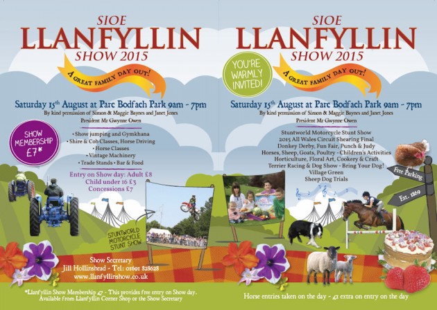 Llanfyllin show cover 2015